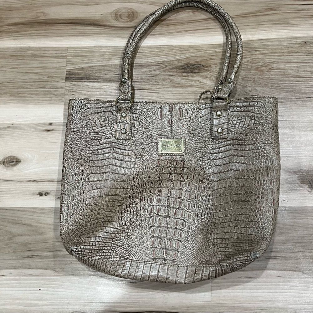 Marc Fisher East West Croc Large Tote Shoulder Bag